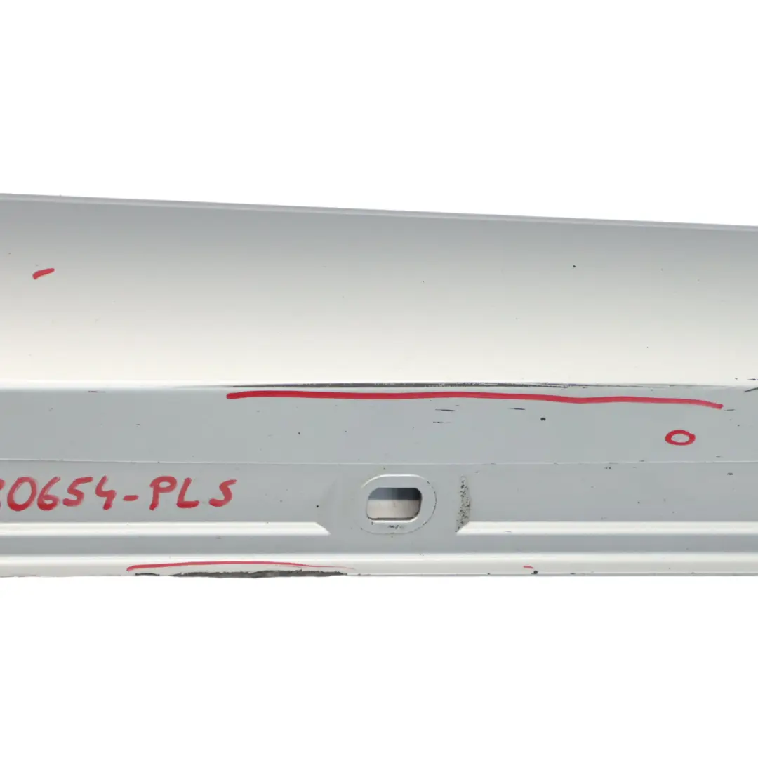 Side Skirt Right O/S Door Sill Cover W117 W246 Polar Silver - 761 to Mercedes W176 with Part number A2466980654 Mercedes W176 Side Skirt Right O/S Door Sill Cover W117 W246 Polar Silver - 761 - SKU A2466980654-PLS - Part number A2466980654