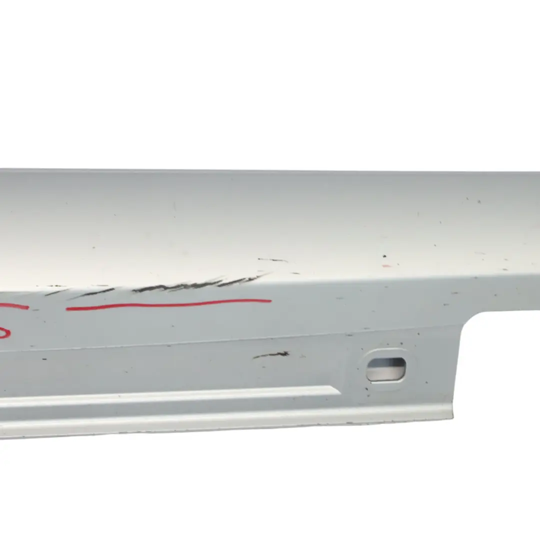 Side Skirt Right O/S Door Sill Cover W117 W246 Polar Silver - 761 to Mercedes W176 with Part number A2466980654 Mercedes W176 Side Skirt Right O/S Door Sill Cover W117 W246 Polar Silver - 761 - SKU A2466980654-PLS - Part number A2466980654