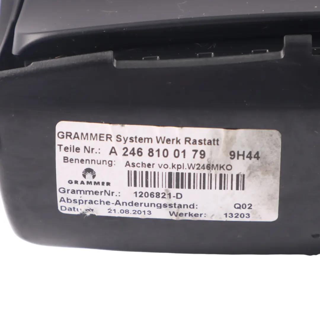 Mercedes W246 Console centrale Compartiment rangement Cendrier - SKU A2468100179 - Numéro de pièce A2468100179