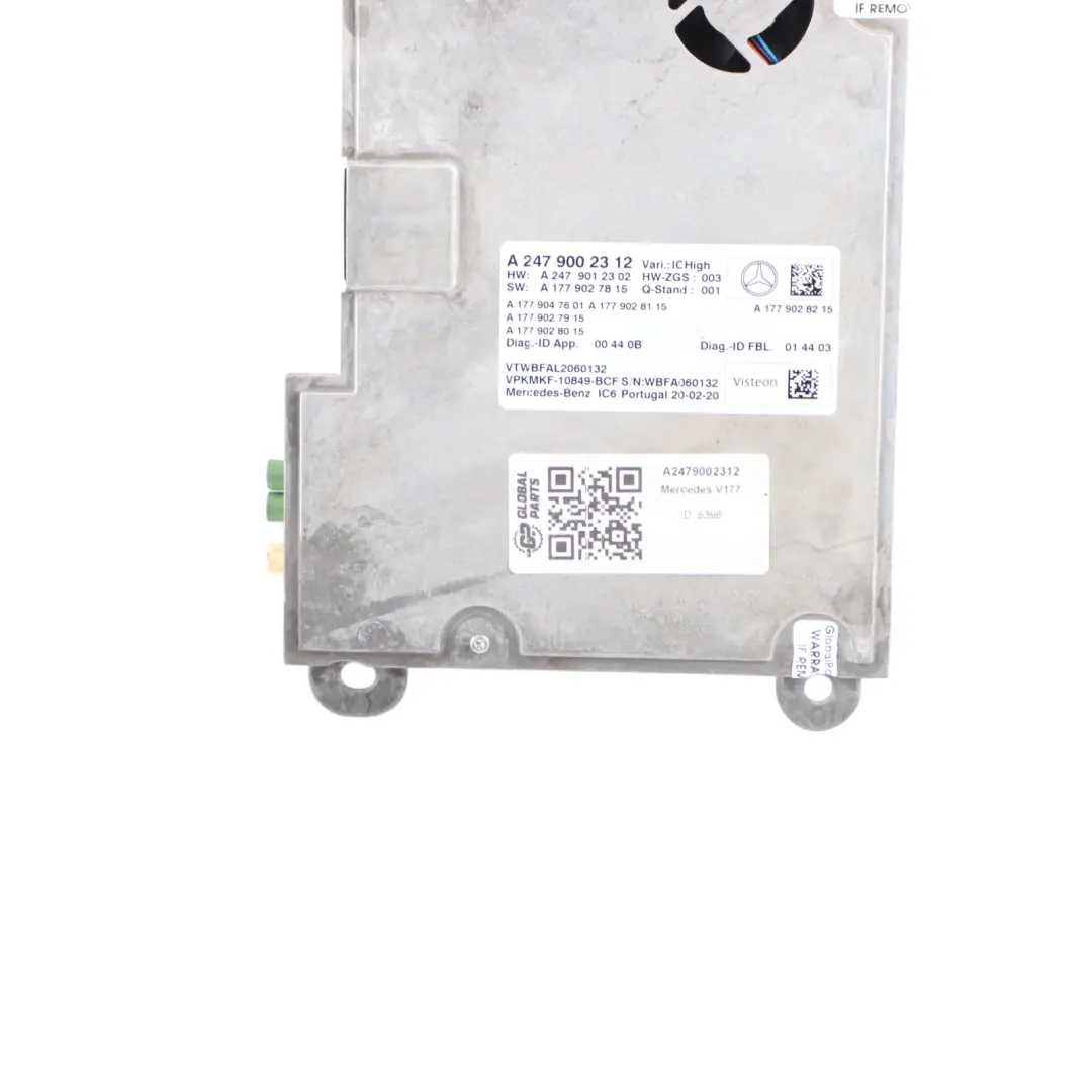 Instrument Cluster Speedometer Module Control Unit ECU to Mercedes V177 with Part number A2479002312 Mercedes V177 Instrument Cluster Speedometer Module Control Unit ECU - SKU A2479002312 - Part number A2479002312