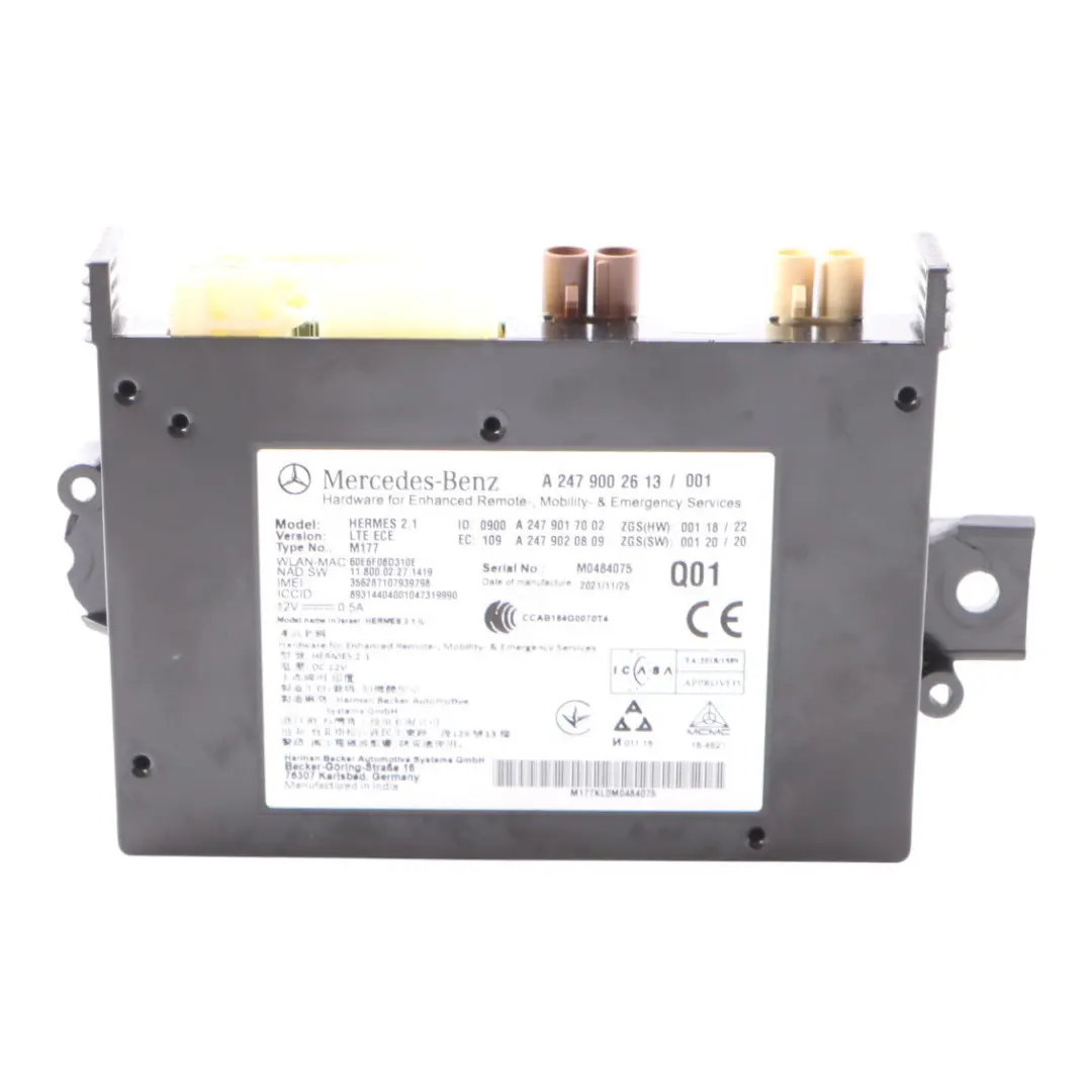 Module l'unité contrôle télématique pour Mercedes CLA C118 W177 W205 W213 à propos du numéro de pièce A2479002613 Mercedes CLA C118 W177 W205 W213 Module l'unité contrôle télématique - SKU A2479002613 - Numéro de pièce A2479002613