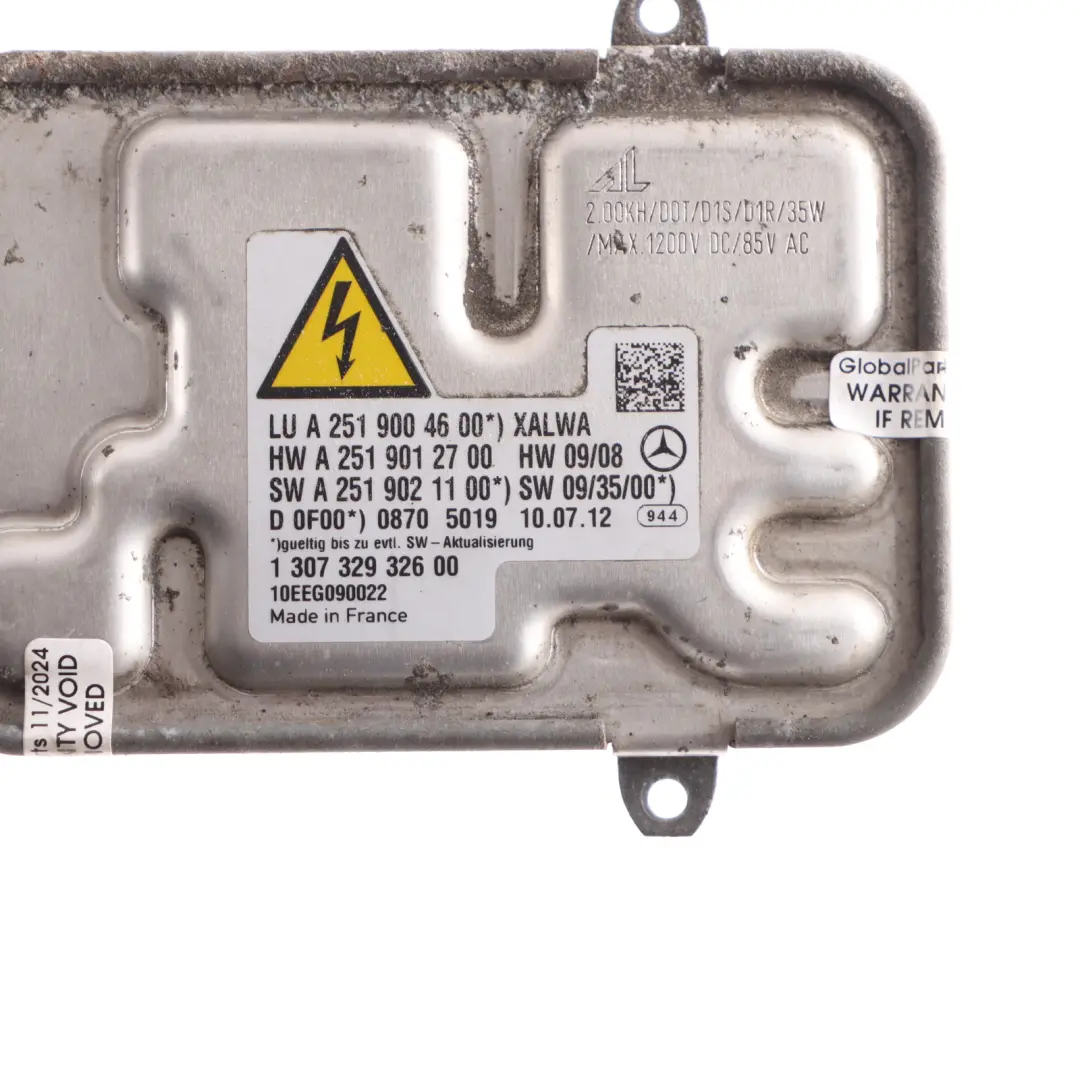 Moduł Sterownik Przetwornica Lamp Świateł Xenon do Mercedes W251 o numerze A2519004600 Mercedes W251 Moduł Sterownik Przetwornica Lamp Świateł Xenon - SKU A2519004600 - Numer Części A2519004600