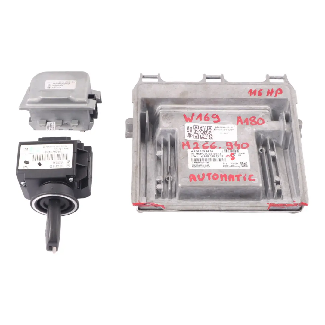A180 M266.940 116HP Engine ECU Kit Key Lock Automatic to Mercedes W169 with Part number A2661531491 Mercedes W169 A180 M266.940 116HP Engine ECU Kit Key Lock Automatic - SKU A2661531491-5 - Part number A2661531491