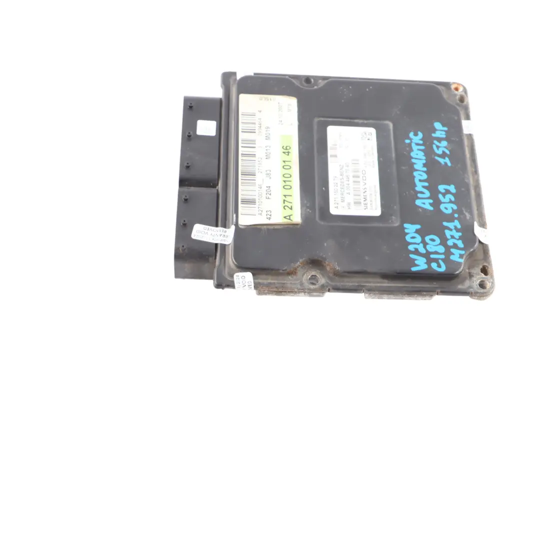 C180 M271.952 Engine Control Unit Module ECU Automatic to Mercedes W204 with Part number A2710100146 Mercedes W204 C180 M271.952 Engine Control Unit Module ECU Automatic - SKU A2710100146 - Part number A2710100146