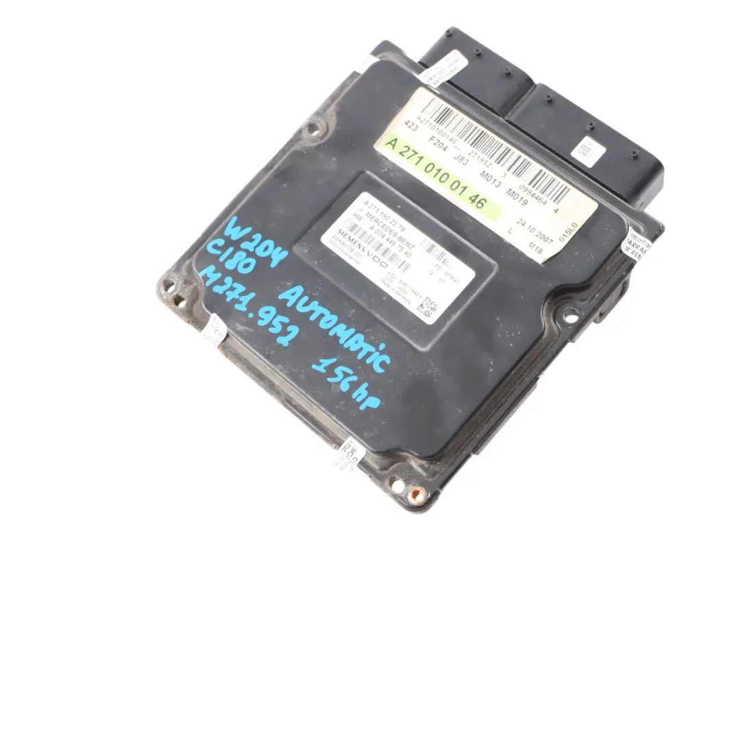 C180 M271.952 Engine Control Unit Module ECU Automatic to Mercedes W204 with Part number A2710100146 Mercedes W204 C180 M271.952 Engine Control Unit Module ECU Automatic - SKU A2710100146 - Part number A2710100146
