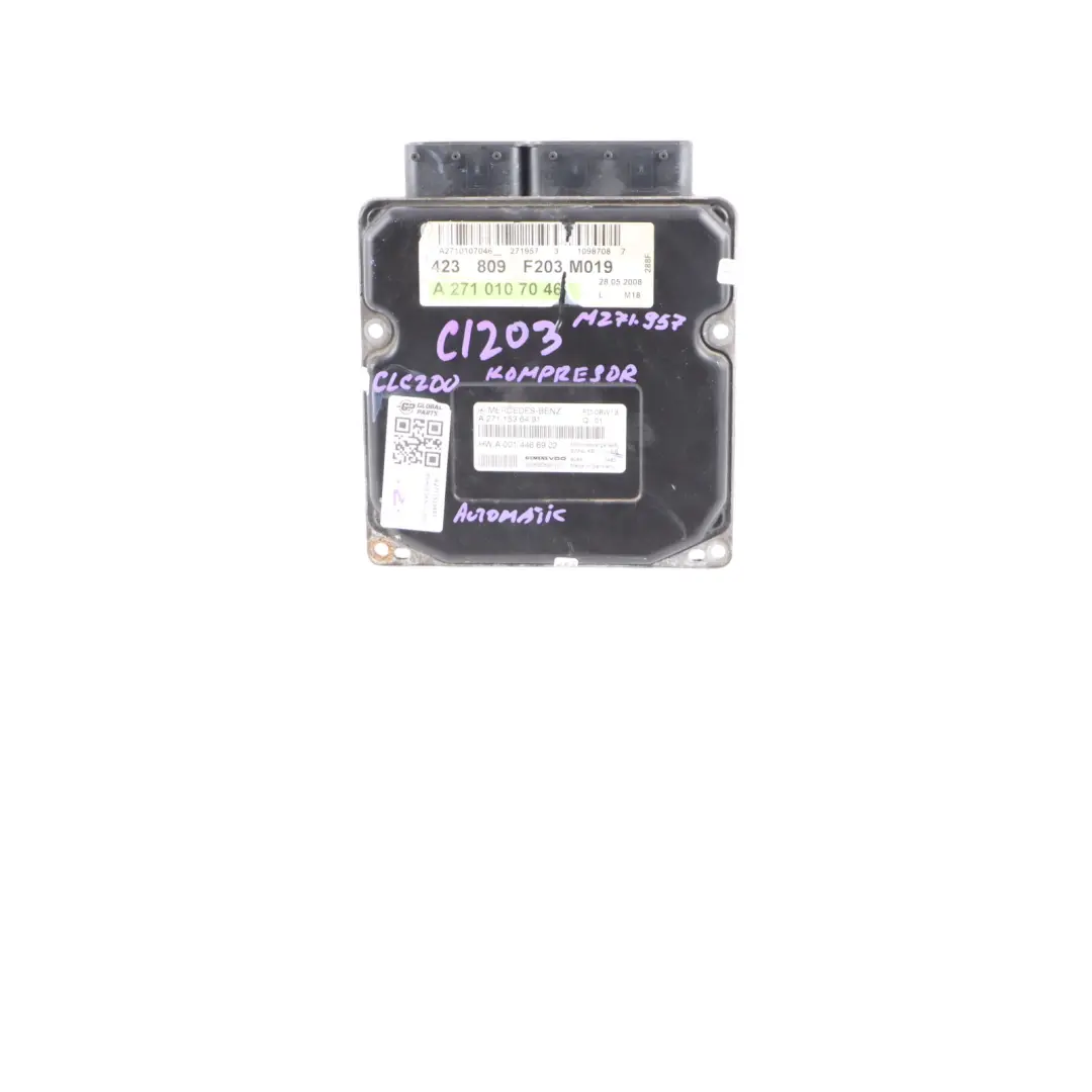 Mercedes CL203 CLC200K M271.957 Engine Control Unit Module ECU - SKU A2711536491 - Part number A2711536491