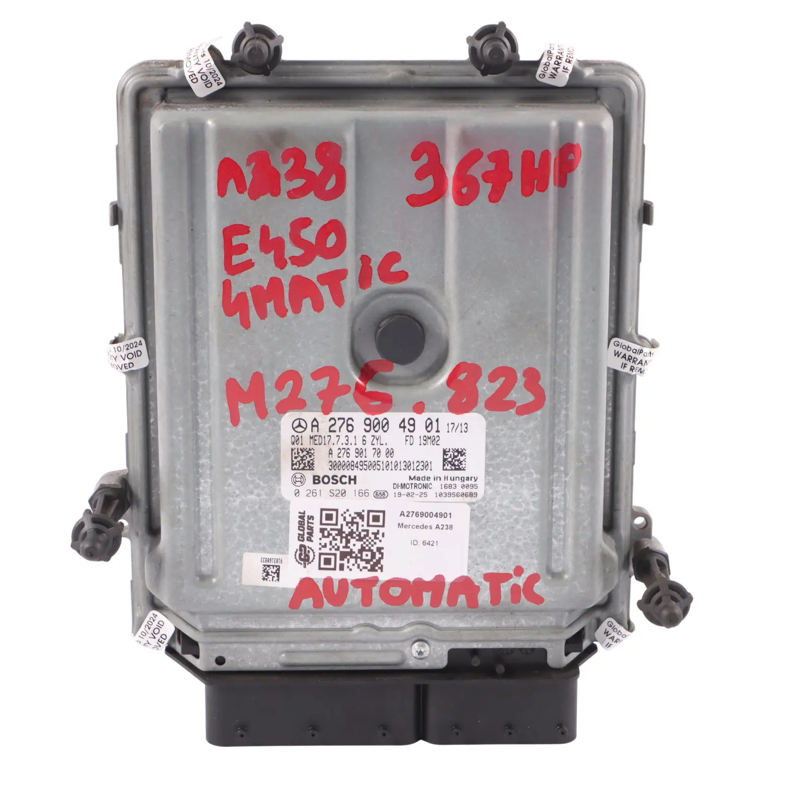 Mercedes A238 Cabriolet E450 M276.823 Unité ECU Moteur A2769004901 Automatique