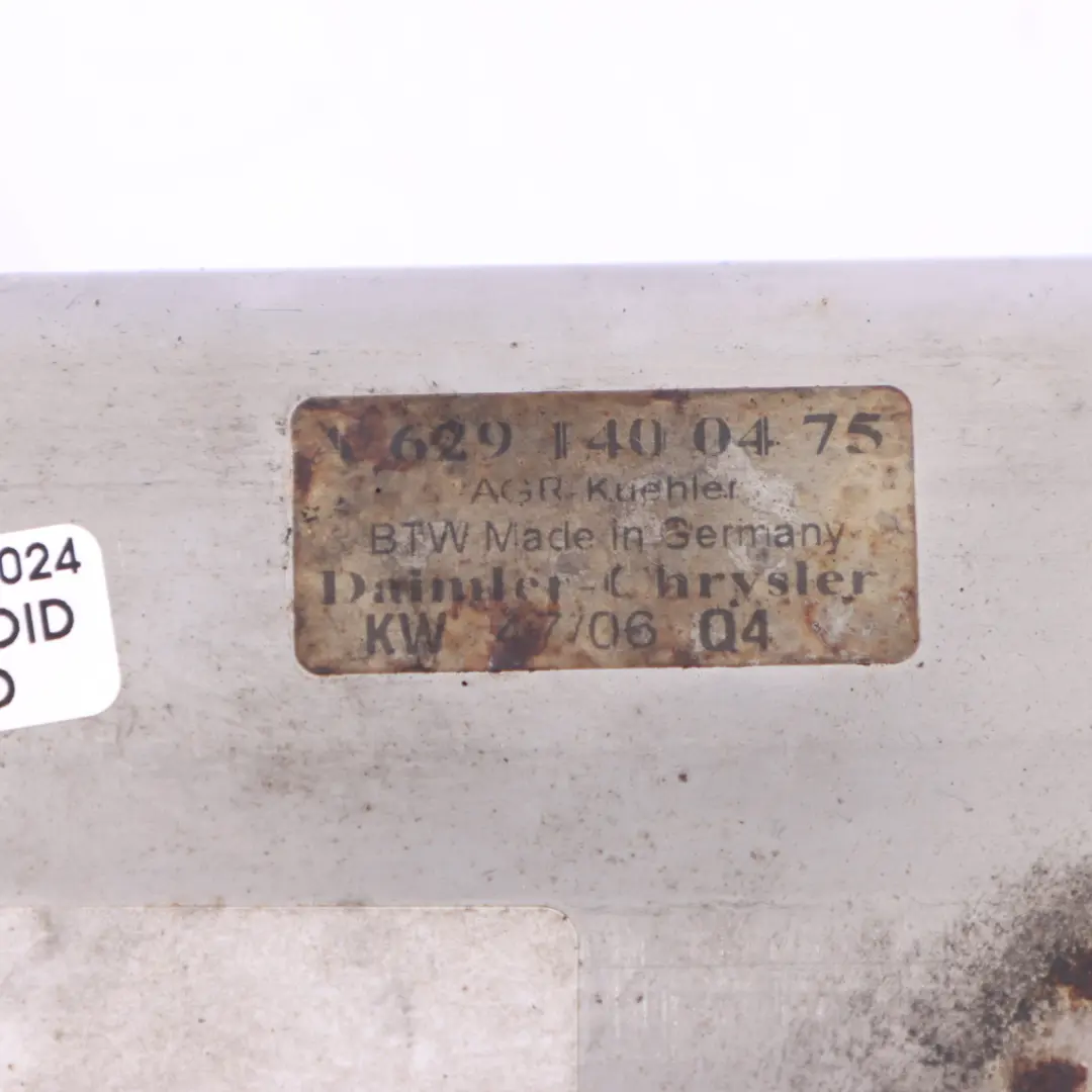 Enfriador EGR Gas de escape para Mercedes GL 420 CDI X164 Diesel OM629 con número de pieza A6291400475 Mercedes GL 420 CDI X164 Diesel OM629 Enfriador EGR Gas de escape - SKU A6291400475 - Número de pieza A6291400475