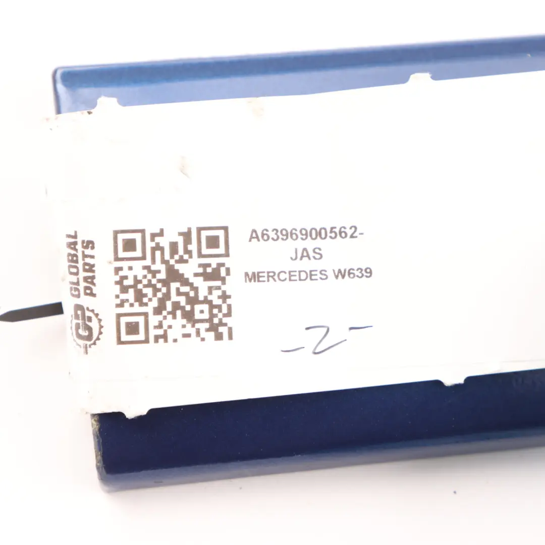 Door Moulding Strip Cover Front Right O/S Jaspis Blue - 345 to Mercedes W639 with Part number A6396900562 Mercedes W639 Door Moulding Strip Cover Front Right O/S Jaspis Blue - 345 - SKU A6396900562-JAS - Part number A6396900562