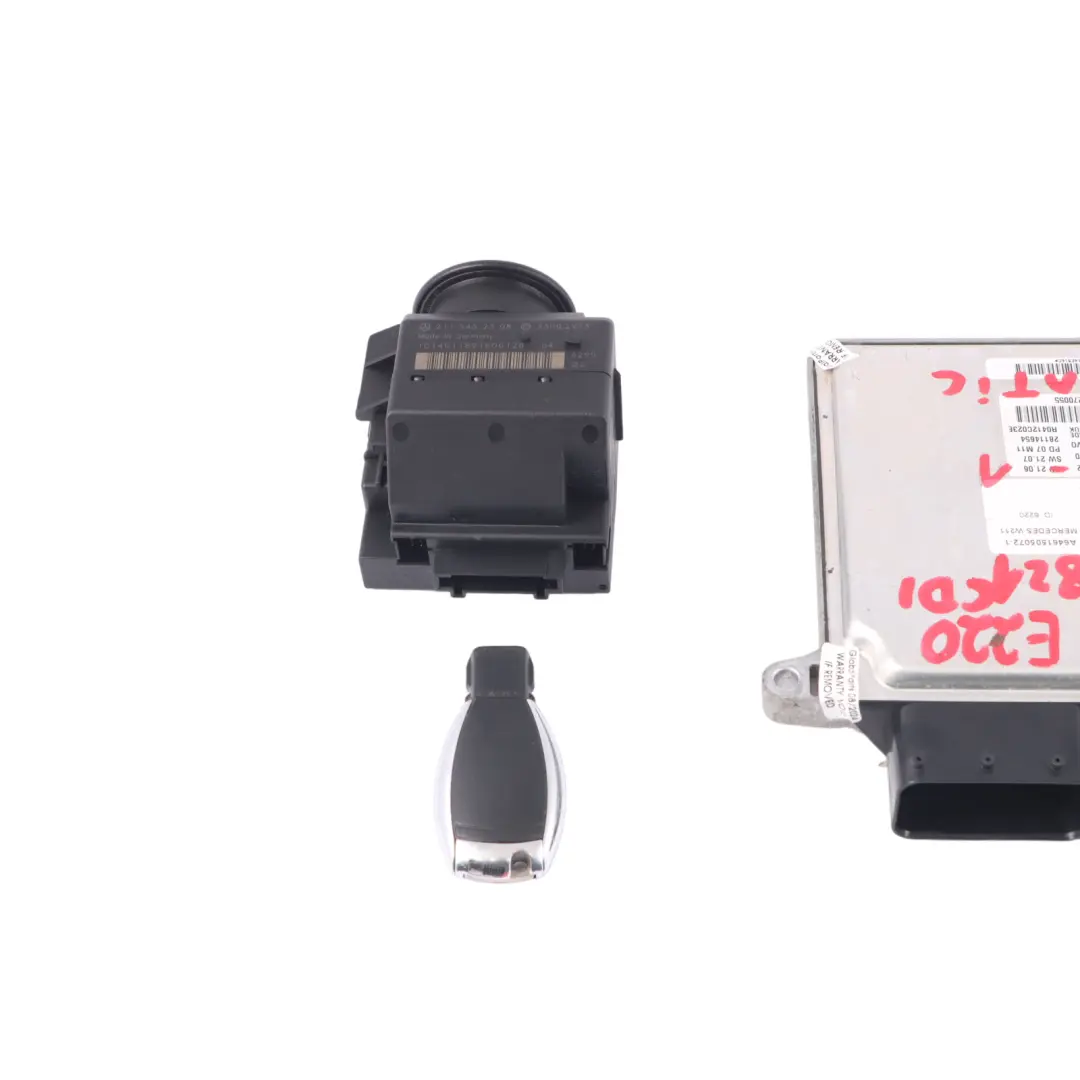 Mercedes W211 E220 CDI 646.821 Motore ECU Kit Chiave accensione - SKU A6461505072-1 - Numero di parte A6461505072