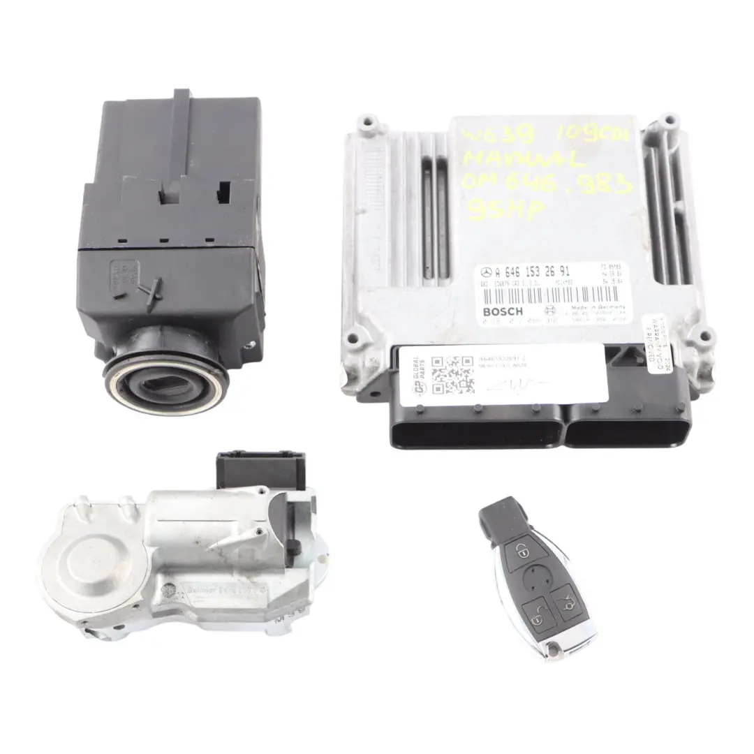 OM646.983 88HP Engine Module ECU Kit Key to Mercedes Vito W639 109 CDI with Part number A6461532691 Mercedes Vito W639 109 CDI OM646.983 88HP Engine Module ECU Kit Key - SKU A6461532691-2 - Part number A6461532691