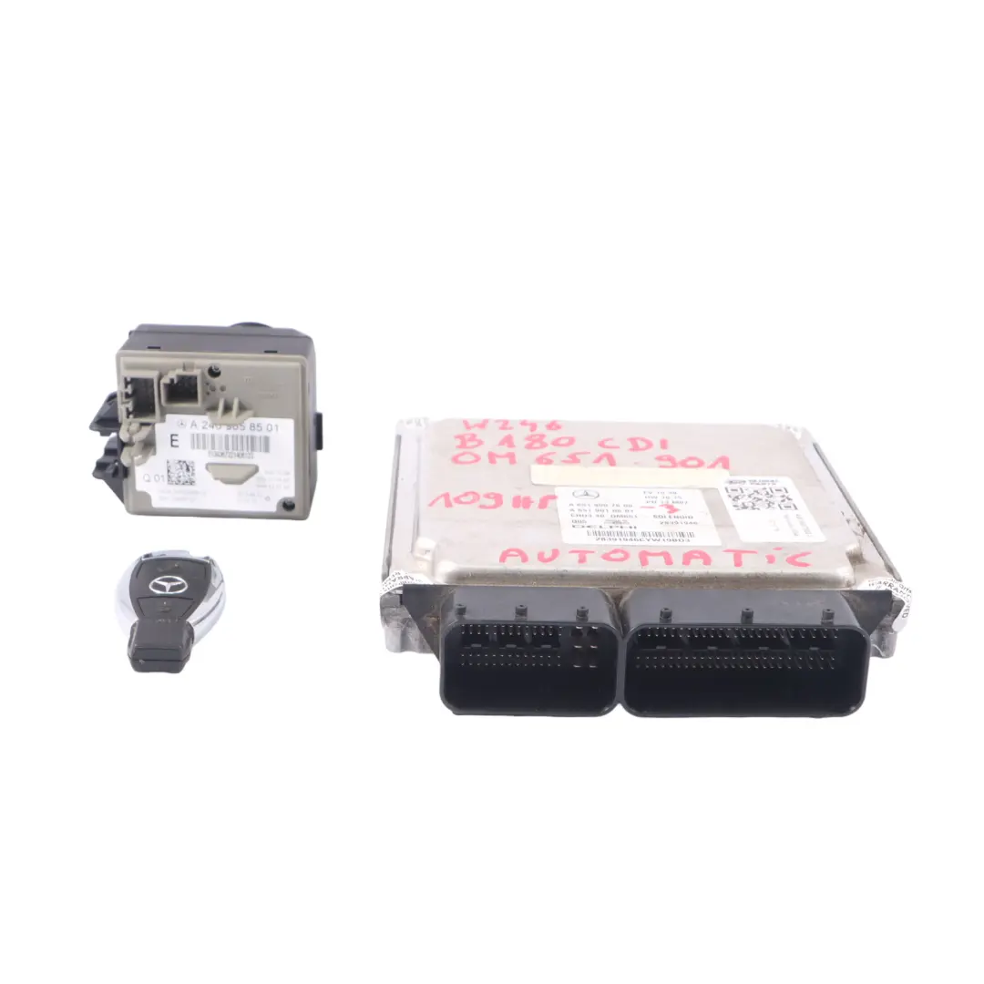 651.901 109HP Kit ECU moteur Clé contact pour Mercedes W246 B180 CDI à propos du numéro de pièce A6519007600 Mercedes W246 B180 CDI 651.901 109HP Kit ECU moteur Clé contact - SKU A6519007600-3 - Numéro de pièce A6519007600
