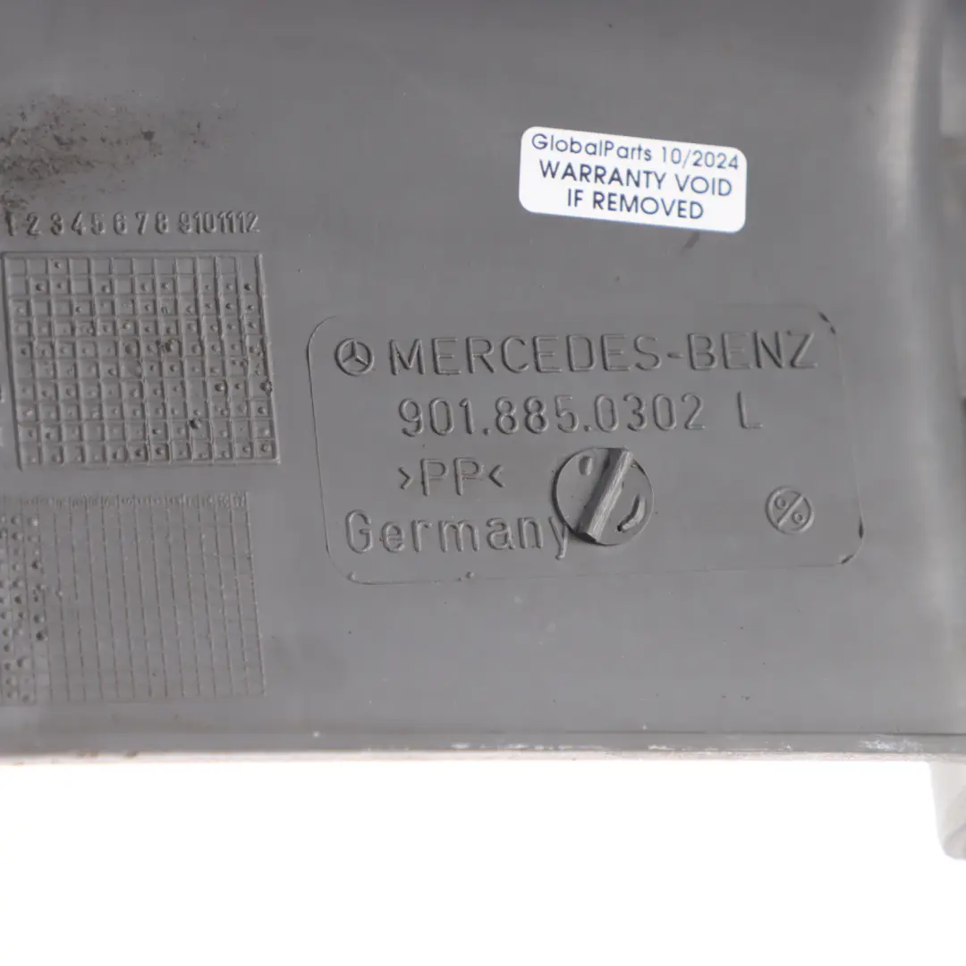 W901 Rear Bumper Corner End Cap Left N/S Side Mount Bracket to Mercedes with Part number A9018850302 Mercedes W901 Rear Bumper Corner End Cap Left N/S Side Mount Bracket - SKU A9018850302 - Part number A9018850302