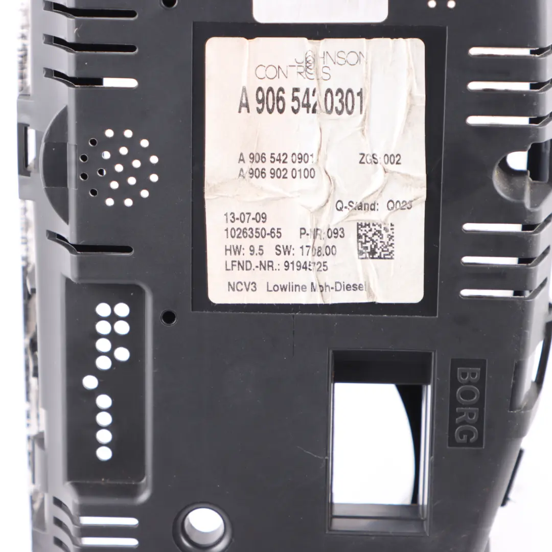 Mercedes Sprinter W906 Kombiinstrument Gehäuse Tacho Glasabdeckung - SKU A9065420301-1 - Teilenummer A9065420301