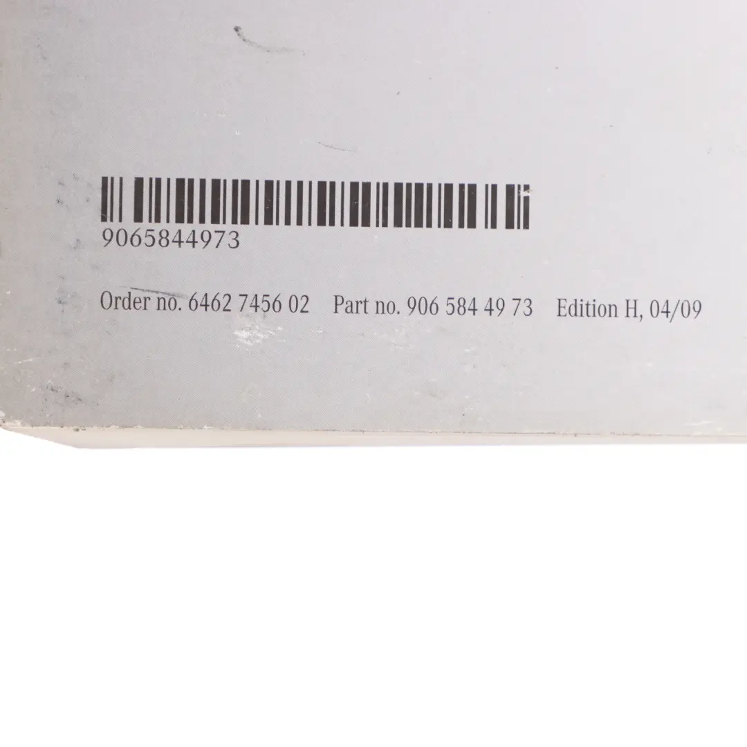 Mercedes W906 Owner's Handbook Book Instruction Booklet Manual Wallet Set - SKU A9065844973 - Part number A9065844973