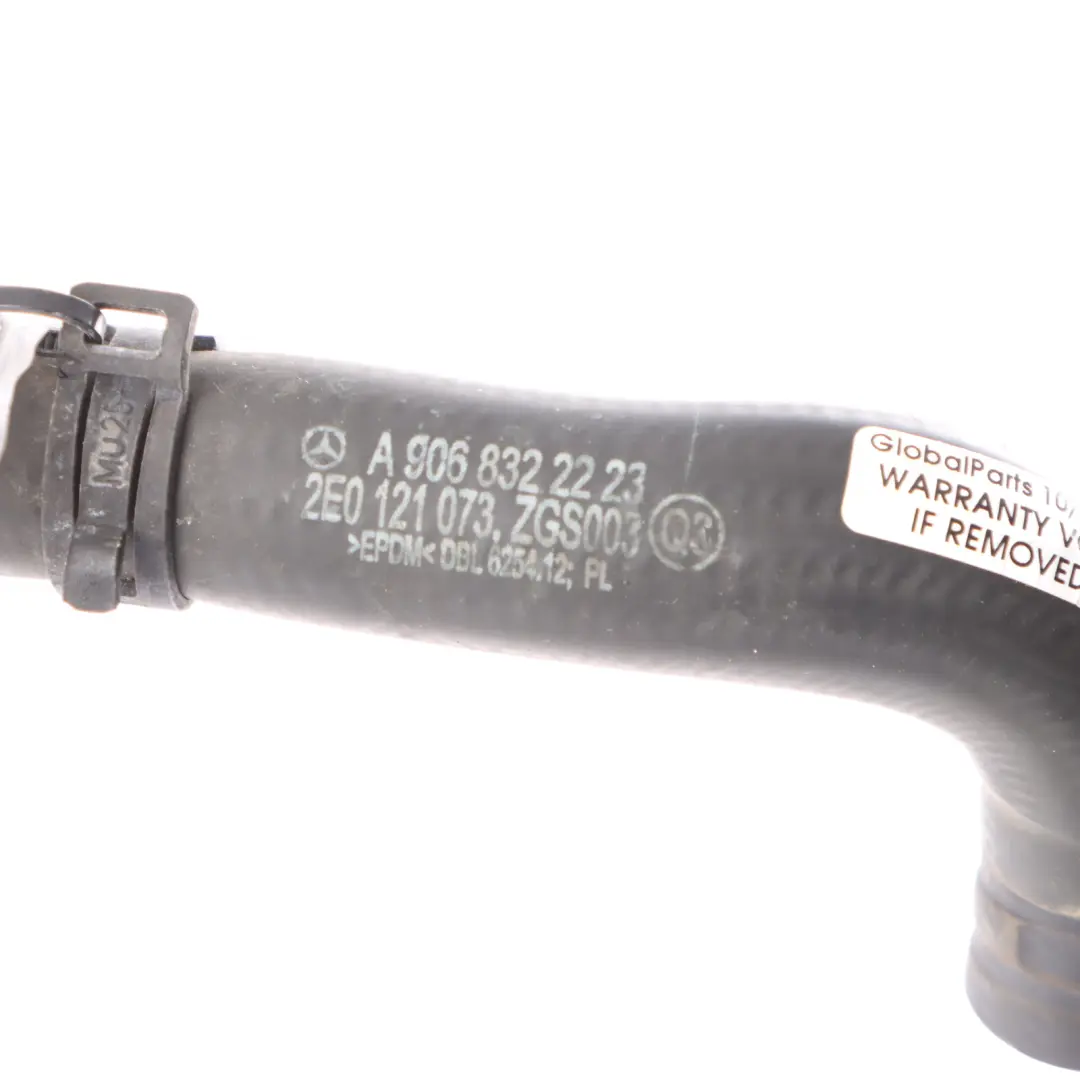 Mercedes W906 OM646 Tuyau Retour Réchauffeur Liquide Refroidissement - SKU A9068322223 - Numéro de pièce A9068322223