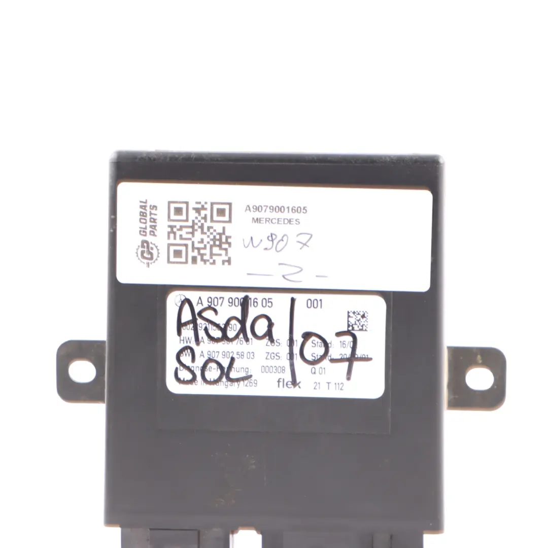 W907 Central Gateway Unidad Control Módulo Relé ECU para Mercedes con número de pieza A9079001605 Mercedes W907 Central Gateway Unidad Control Módulo Relé ECU - SKU A9079001605 - Número de pieza A9079001605