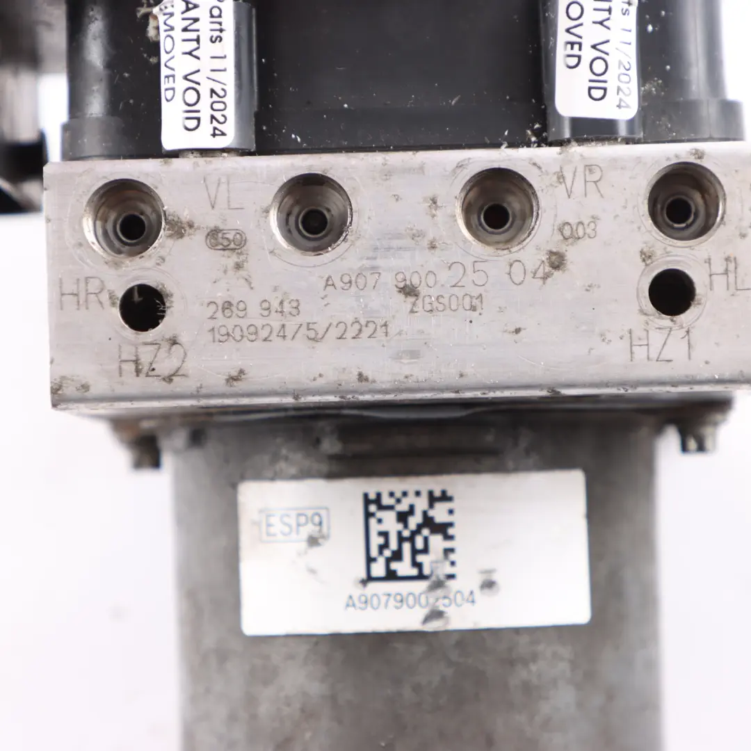 W907 ABS Pump Module Modulator Control Hydraulic Unit to Mercedes with Part number A9079002504 Mercedes W907 ABS Pump Module Modulator Control Hydraulic Unit - SKU A9079002504 - Part number A9079002504