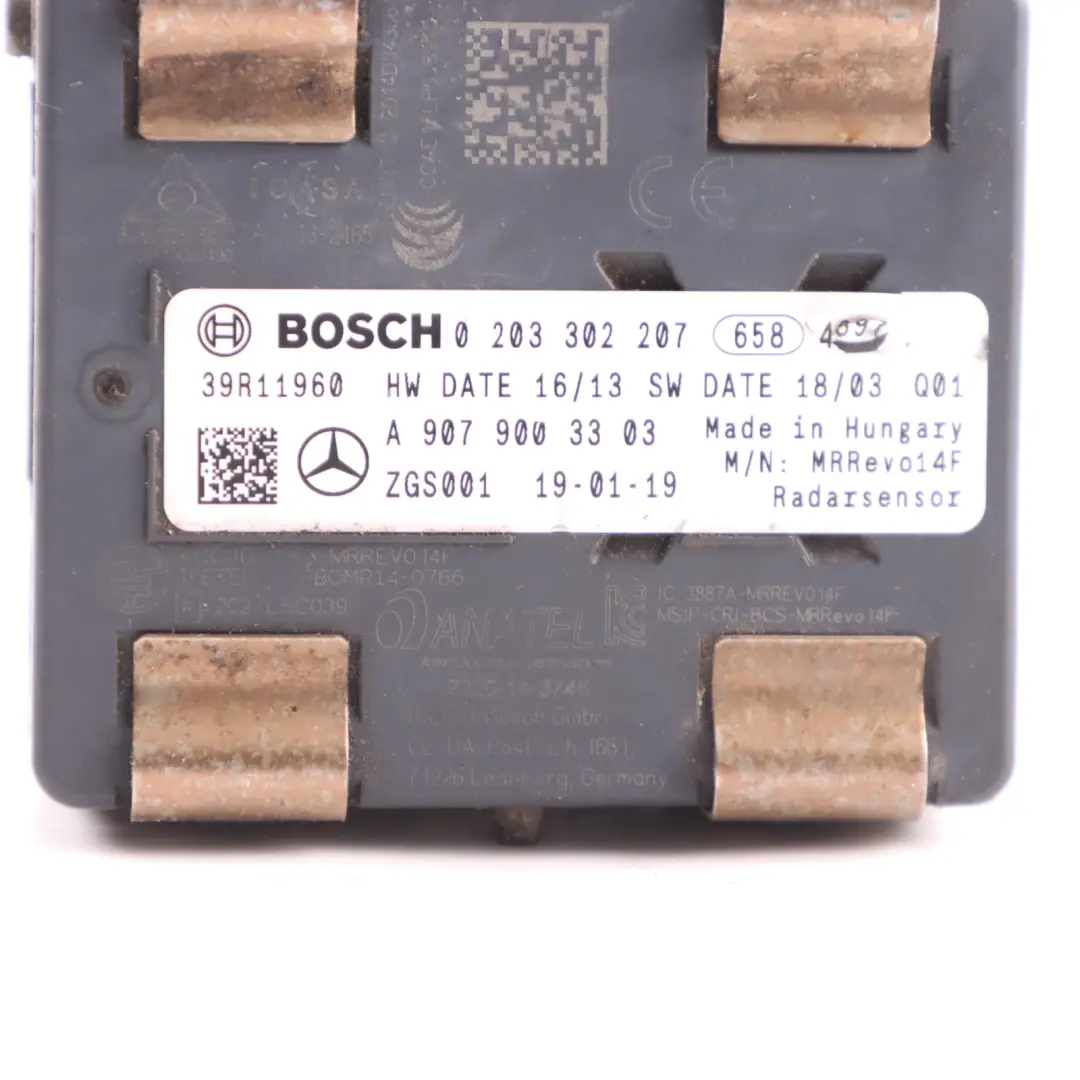 W907 Front Radar Distance Control Unit Module to Mercedes with Part number A9079003303 Mercedes W907 Front Radar Distance Control Unit Module - SKU A9079003303 - Part number A9079003303