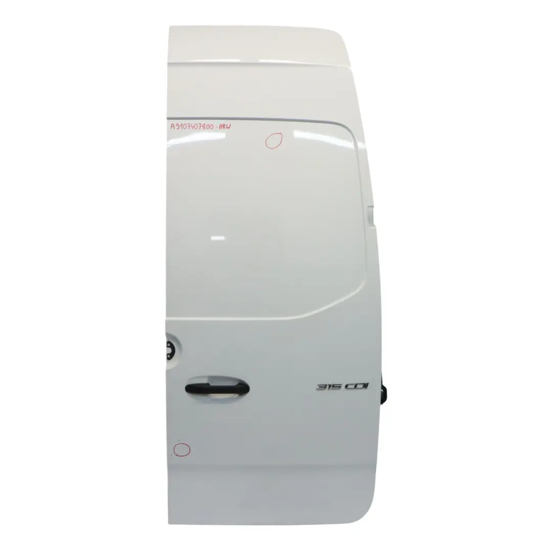 Door Rear Right O/S Boot Tailgate Door Door Arctic White - 9147 to Mercedes W910 with Part number A9107407800 Mercedes W910 Door Rear Right O/S Boot Tailgate Door Door Arctic White - 9147 - SKU A9107407800-ARW - Part number A9107407800