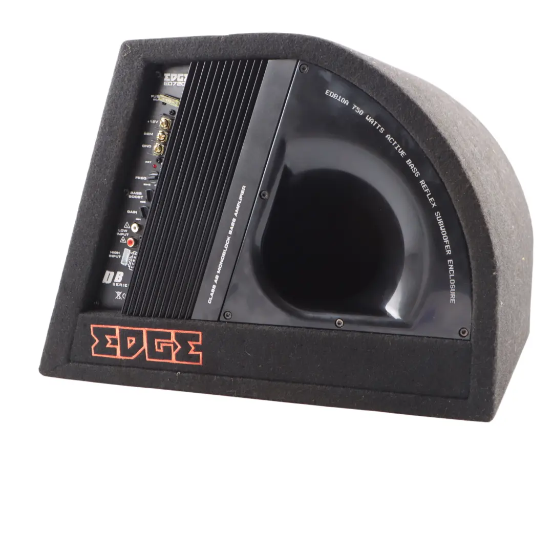 Audio Active Bass Box Enclosure Subwoofer Speaker Amplifier 750W EDB10A to Edge Car with Part number EDB10A-E0 Edge Car Audio Active Bass Box Enclosure Subwoofer Speaker Amplifier 750W EDB10A - SKU EDB10A-E0 - Part number EDB10A-E0