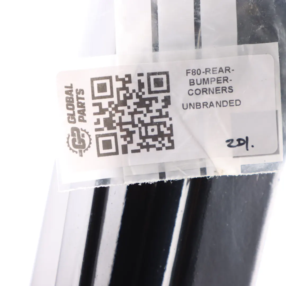 Bumper Spoiler Corners Set Black High Gloss to BMW F80 M3 Rear with Part number F80-REAR-BUMPER-CORNERS BMW F80 M3 Rear Bumper Spoiler Corners Set Black High Gloss - SKU F80-REAR-BUMPER-CORNERS - Part number F80-REAR-BUMPER-CORNERS