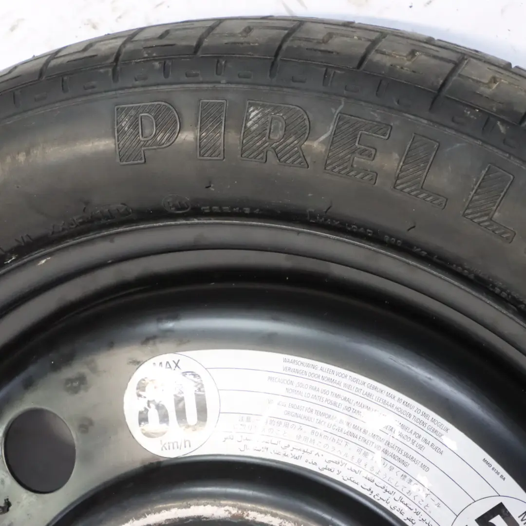  Jaguar XJ XKR XJR Spare Steel Wheel Rim Tyre Pirelli 135/80 18" 3,5 J - SKU MMD6119AA - Part number MMD6119AA