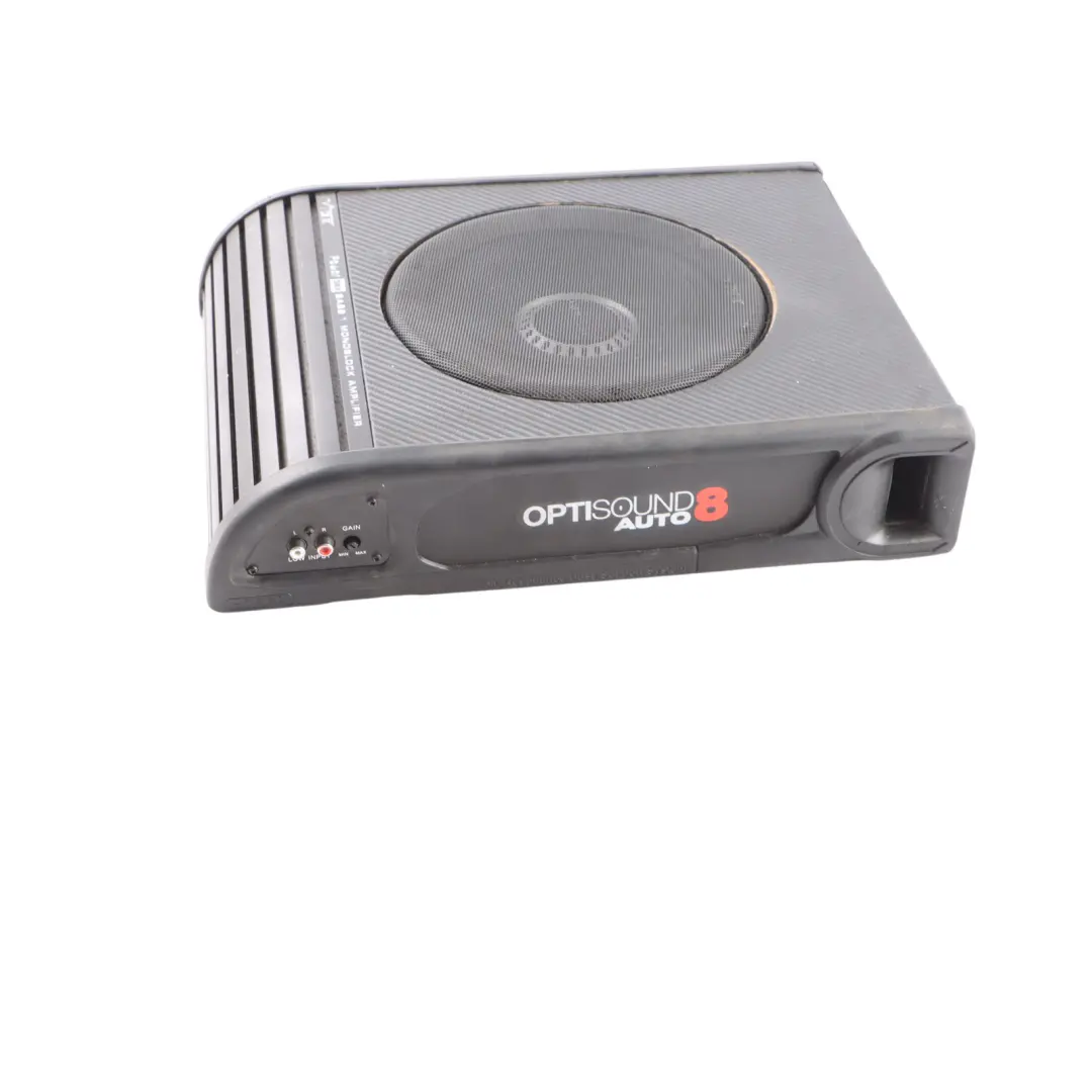 Vibe Optisound Auto 8 Active Car Van Underseat Slim Subwoofer Bass Box Enclosure - SKU OPTISOUNDAUTO8A-V2 - Part number OPTISOUNDAUTO8A-V2