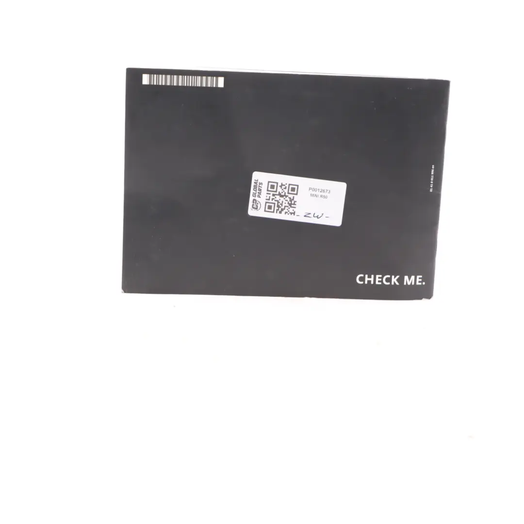 Service Booklet Book 01410011996 to Mini Cooper One R50 R52 R53 with Part number 0012673 Mini Cooper One R50 R52 R53 Service Booklet Book 01410011996 - SKU P0012673 - Part number 0012673