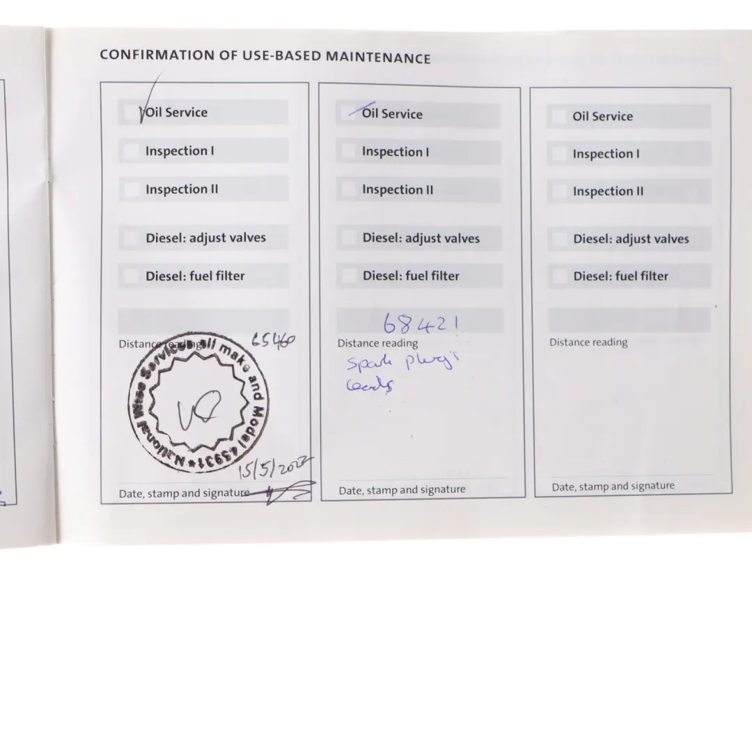 Mini Cooper One R50 R52 R53 Service Booklet Book 01410011996 - SKU P0012673 - Part number 0012673