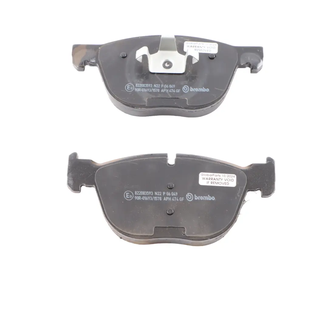 Brembo Front Axle Brake Pads Set Kit to BMW X5 E70 X6 E71 with Part number P06049 BMW X5 E70 X6 E71 Brembo Front Axle Brake Pads Set Kit - SKU P06049 - Part number P06049