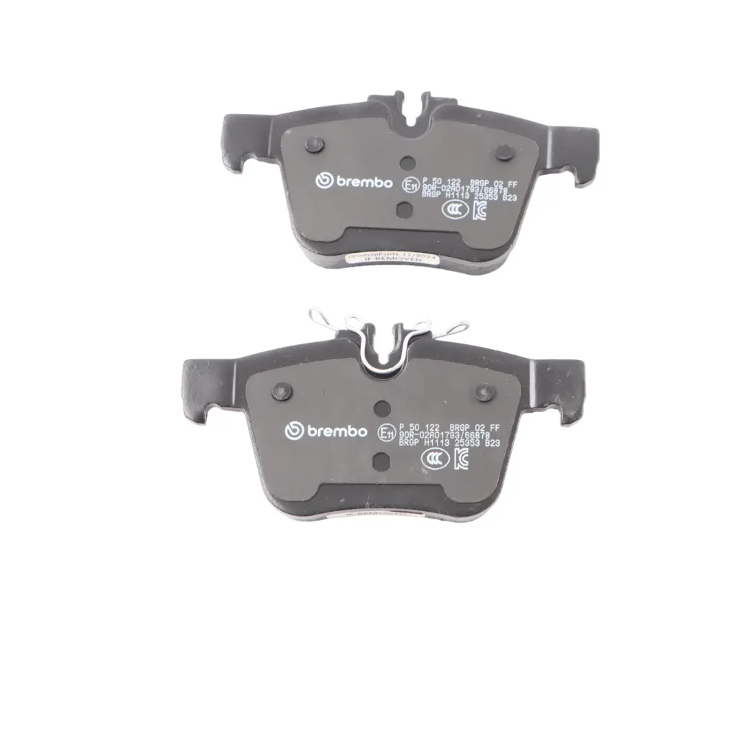 Axle Brembo Brake Pads Set Kit Left Right N/O/S A0004203602 to Mercedes W205 Rear with Part number P50122 Mercedes W205 Rear Axle Brembo Brake Pads Set Kit Left Right N/O/S A0004203602 - SKU P50122 - Part number P50122