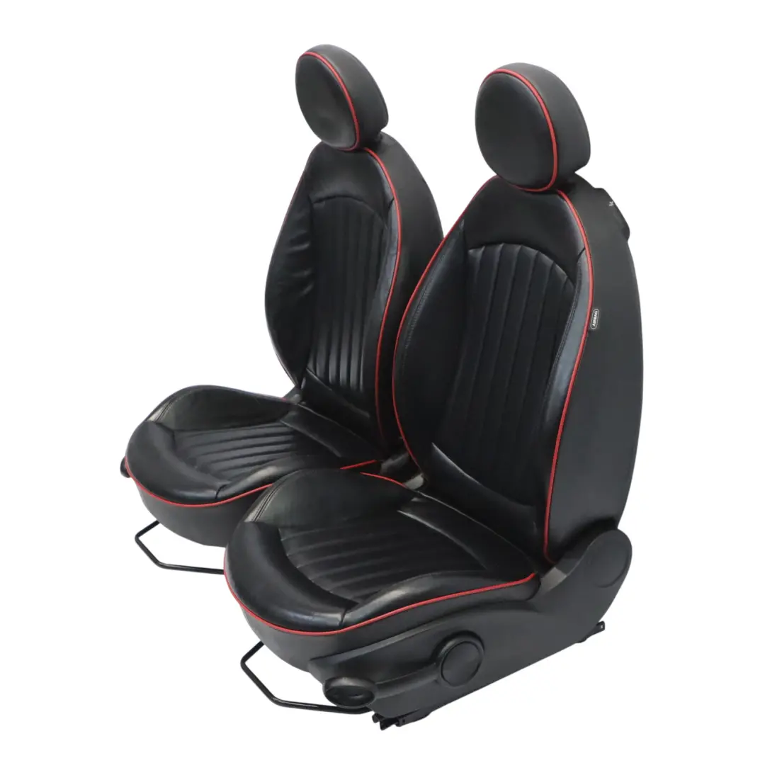 Mini R56 JCW Komplet Foteli GP2 Grzane Skóra Czarna Championship Red - SKU R56-JCW-SEATS-SPORTS-LEATHER-GP2-1 - Numer Części R56-JCW-SEATS-SPORTS-LEATHER-GP2