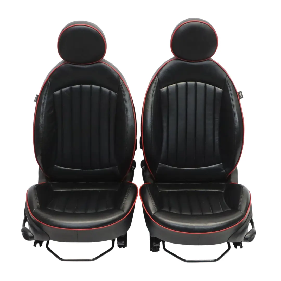 Mini R56 JCW Komplet Foteli GP2 Grzane Skóra Czarna Championship Red - SKU R56-JCW-SEATS-SPORTS-LEATHER-GP2-1 - Numer Części R56-JCW-SEATS-SPORTS-LEATHER-GP2