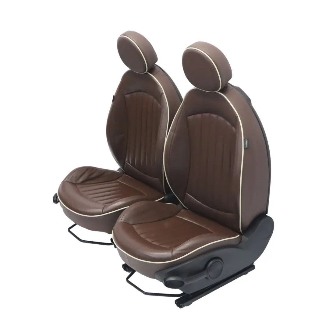 Mini R57 Cabrio Fotele Komplet Sport Skóra Brązowa - SKU R57-SEATS-SPORT-HOT-CHOCOLATE-LEATHER-T9E7 - Numer Części R57-SEATS-SPORT-HOT-CHOCOLATE-LEATHER