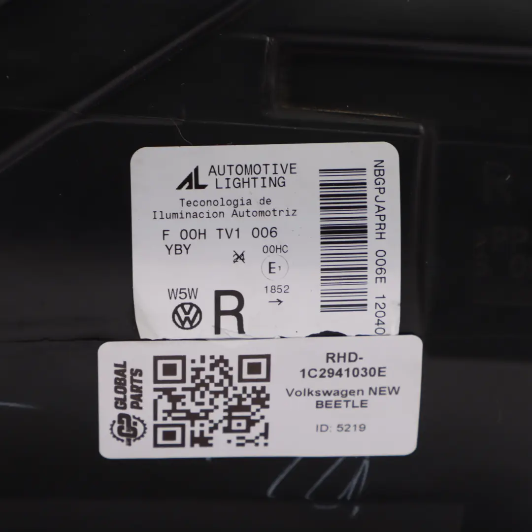 Headlight Headlamp Light Lamp Front Right O/S 1C2941029E to Volkswagen New Beetle with Part number 1C2941030E Volkswagen New Beetle Headlight Headlamp Light Lamp Front Right O/S 1C2941029E - SKU RHD-1C2941030E - Part number 1C2941030E