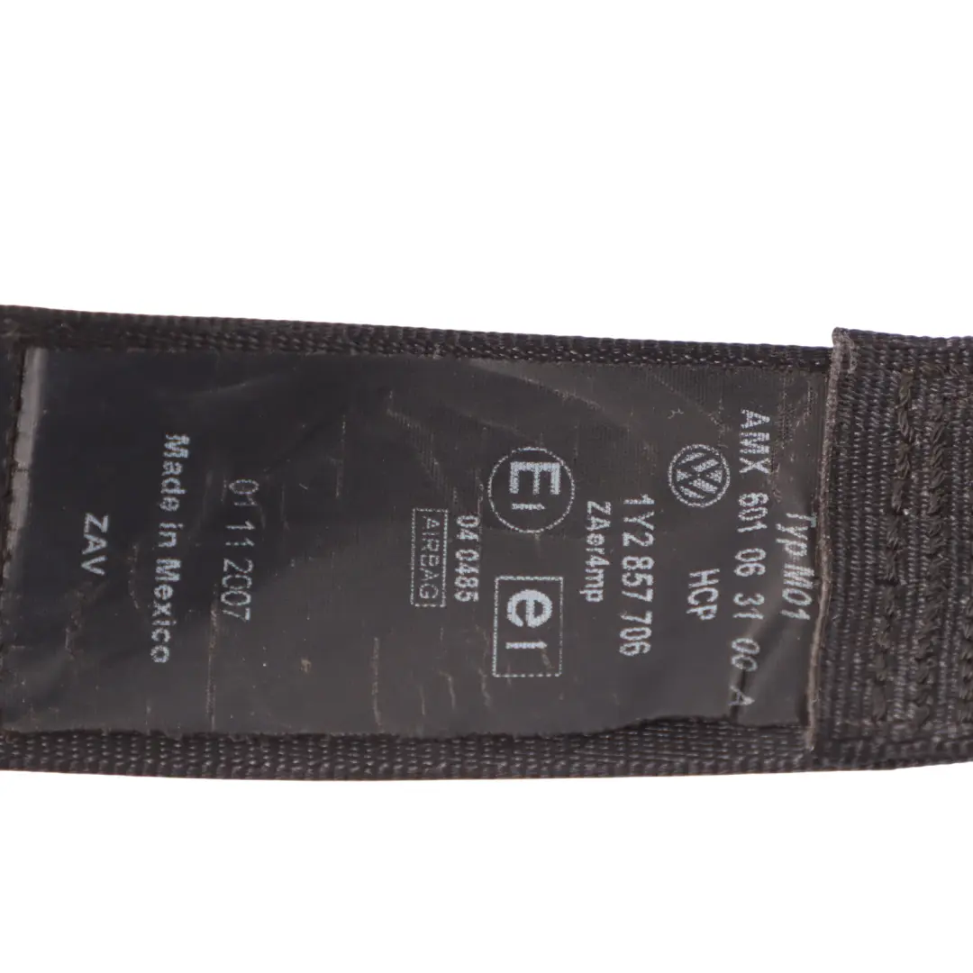 Front Seat Belt Right O/S Driver Side Black to Volkswagen New Beetle with Part number 1Y2857706 Volkswagen New Beetle Front Seat Belt Right O/S Driver Side Black - SKU RHD-1Y2857706 - Part number 1Y2857706