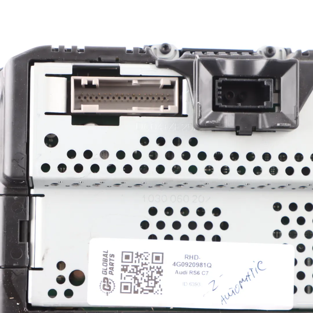 Instrument Cluster Clocks Speedo Meter Autmatic to Audi RS6 C7 Petrol with Part number 4G0920981Q Audi RS6 C7 Petrol Instrument Cluster Clocks Speedo Meter Autmatic - SKU RHD-4G0920981Q - Part number 4G0920981Q