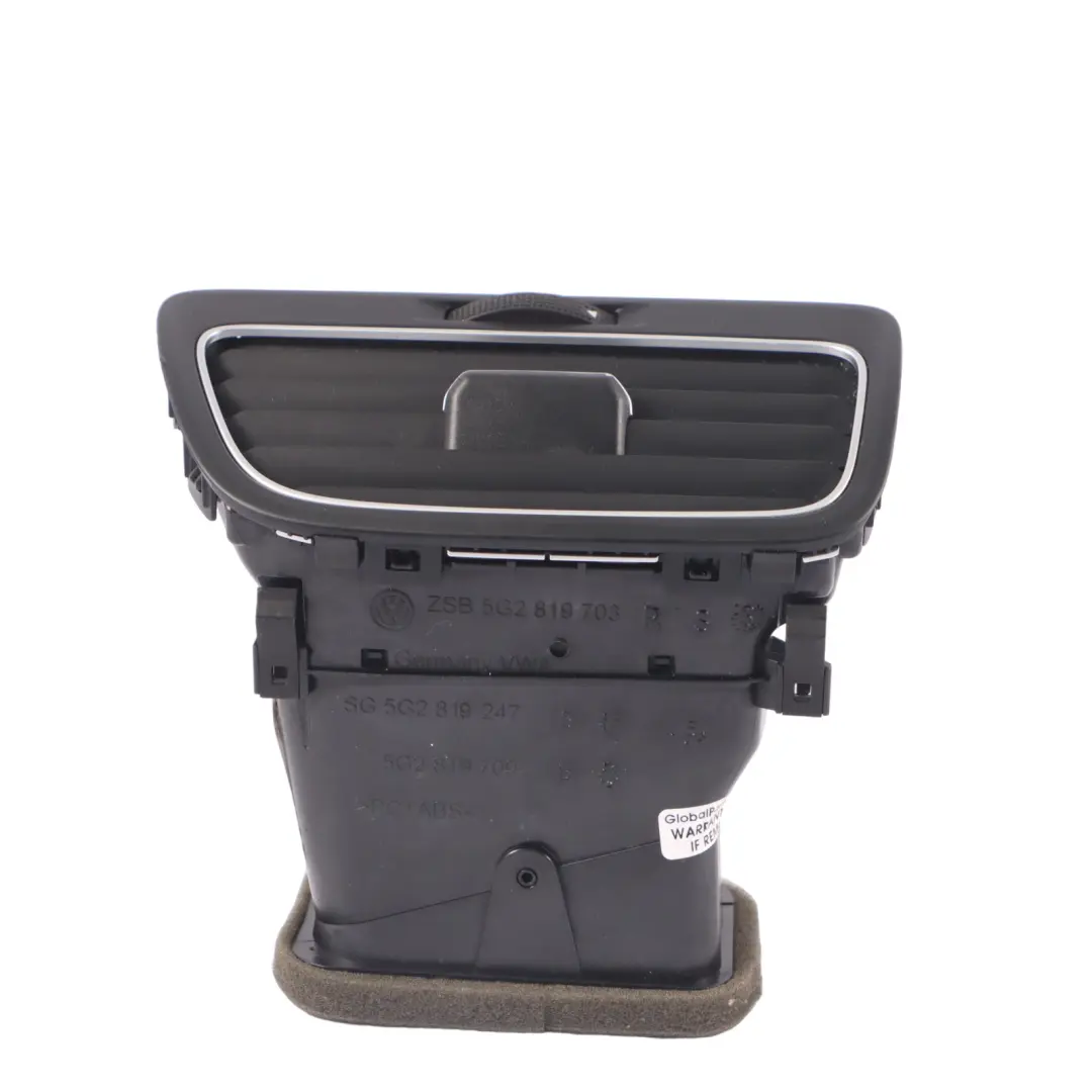 VW Volkswagen Golf 7 Air Vent Left N/S Dashboard Trim Panel Black - SKU RHD-5G2819703S - Part number 5G2819703S