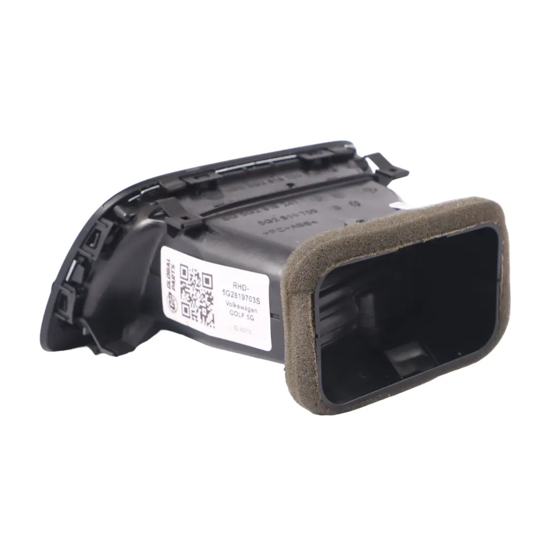 Vent Left N/S Dashboard Trim Panel Black to VW Volkswagen Golf 7 Air with Part number 5G2819703S VW Volkswagen Golf 7 Air Vent Left N/S Dashboard Trim Panel Black - SKU RHD-5G2819703S - Part number 5G2819703S