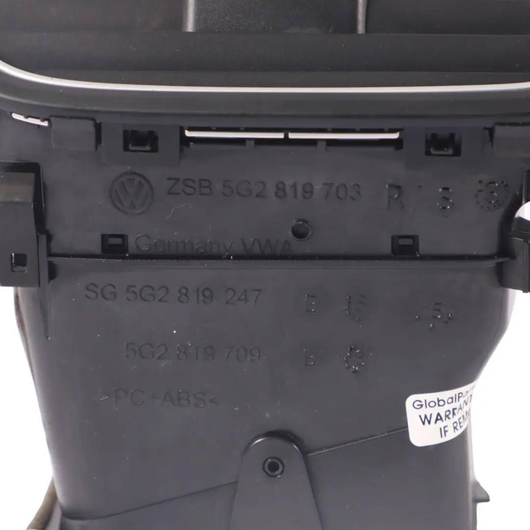 VW Volkswagen Golf 7 Air Vent Left N/S Dashboard Trim Panel Black - SKU RHD-5G2819703S - Part number 5G2819703S