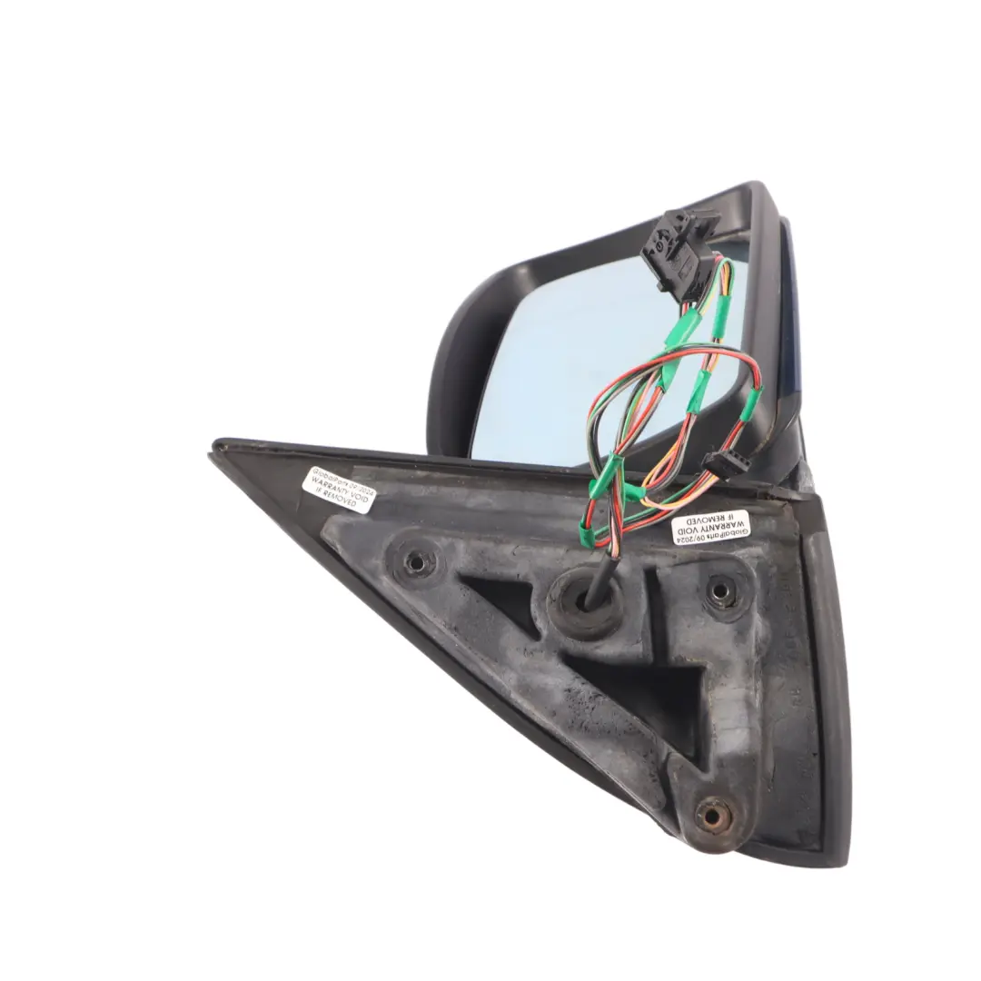 BMW X5 Series E53 Outside Heated Right Wing Mirror O/S Topaz Blue Metallic - 364 - SKU RHD-7039896-TPB - Part number 7039896