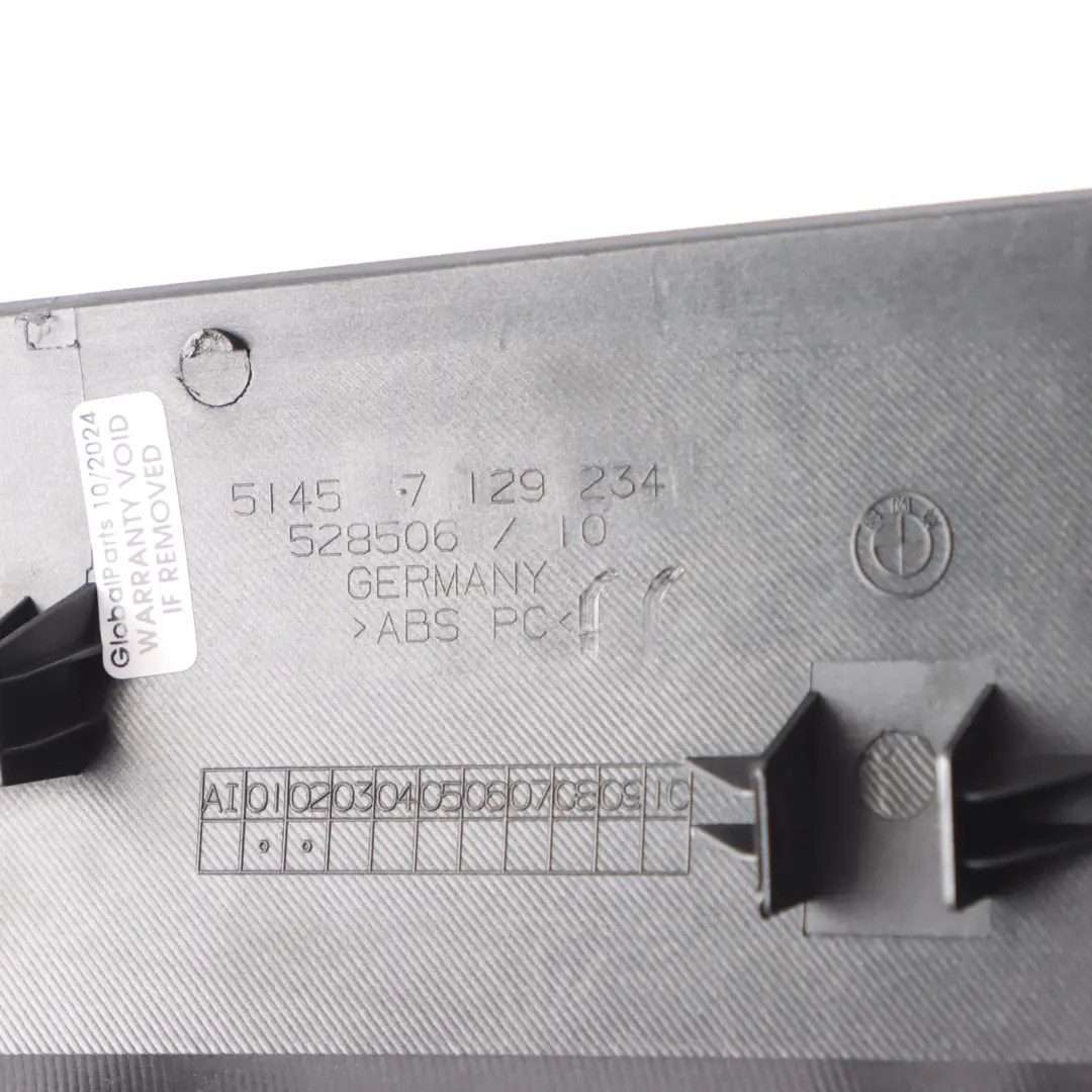 BMW 5 Series 1 E60 E61 Interior Strip Cover Trim Dash Titan Dunkel Left N/S - SKU rhd-7129234-1 - Part number 7129234