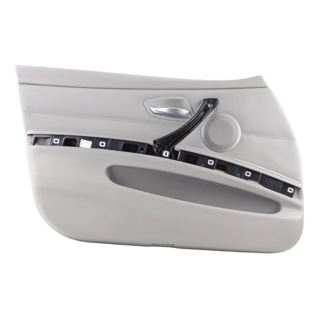 Grey Leather Front Left N/S Door Card Trim Panel to BMW 3 Series E90 E91 with Part number 7217547 BMW 3 Series E90 E91 Grey Leather Front Left N/S Door Card Trim Panel - SKU rhd-7217547 - Part number 7217547