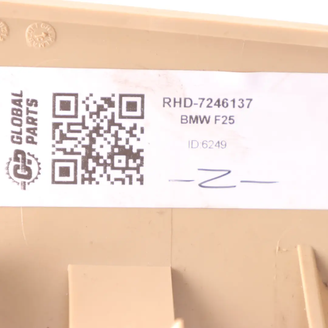 Front Door Panel Trim Cover Right O/S Driver Side Panel to BMW X3 F25 with Part number 7246137 BMW X3 F25 Front Door Panel Trim Cover Right O/S Driver Side Panel - SKU RHD-7246137 - Part number 7246137