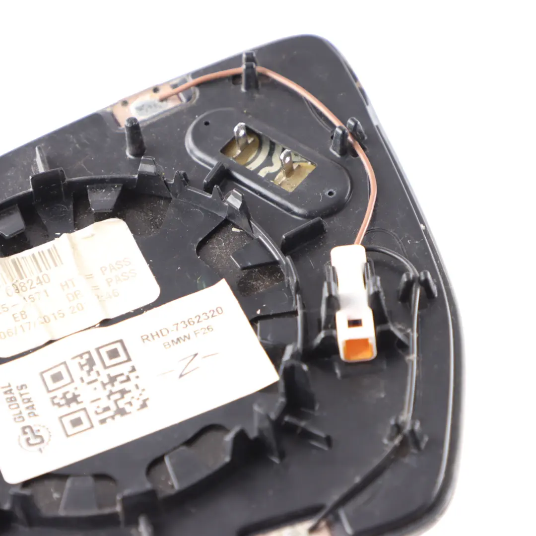 Exterior Mirror Wing Glass Heated Wide Angle Right O/S to BMW X4 F26 with Part number 7362320 BMW X4 F26 Exterior Mirror Wing Glass Heated Wide Angle Right O/S - SKU RHD-7362320 - Part number 7362320