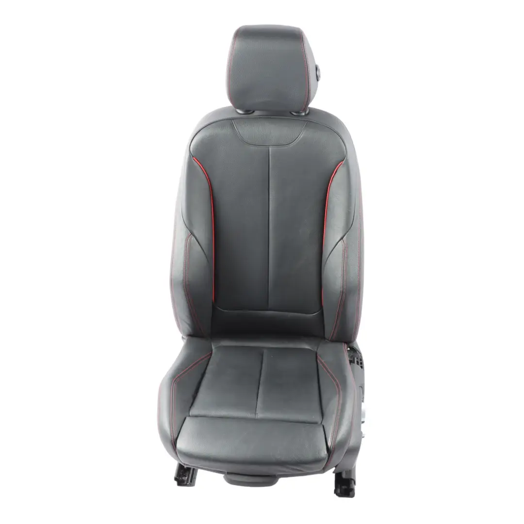  Front Seat BMW F30 F31 Left N/S Sport Heated Memory Black Leather Red Stitching - SKU RHD-7392473-1 - Part number 7392473