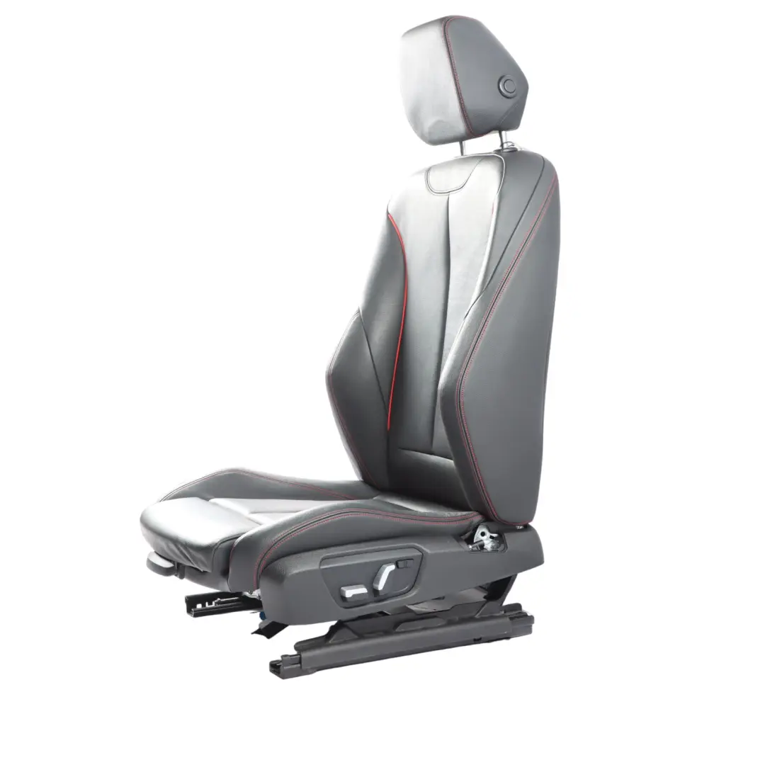 Front Seat BMW F30 F31 Left N/S Sport Heated Memory Black Leather Red Stitching - SKU RHD-7392473-1 - Part number 7392473