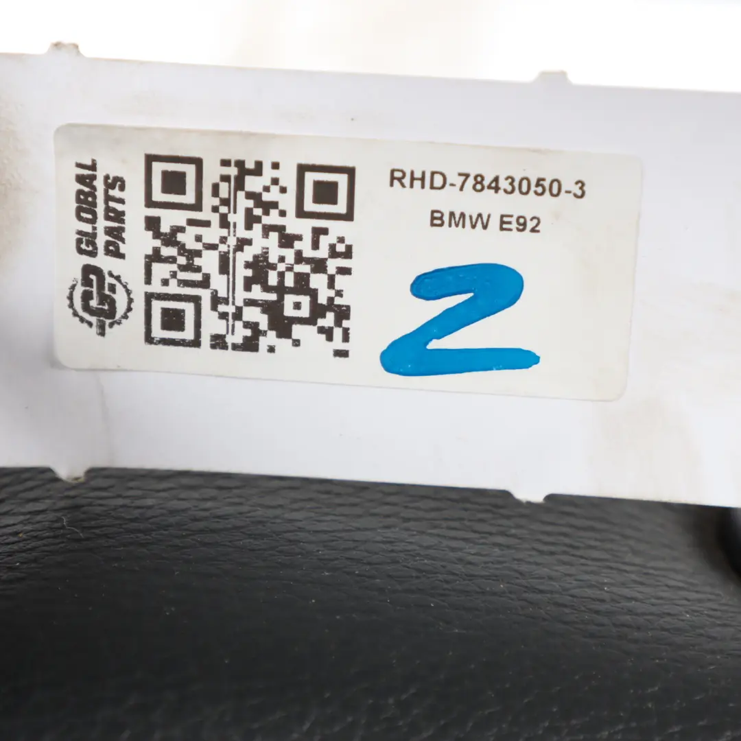 Front Seat M Sport Right O/S Memory Black Leather Dakota Contrast Blue to BMW E92 with Part number 7843050 BMW E92 Front Seat M Sport Right O/S Memory Black Leather Dakota Contrast Blue - SKU RHD-7843050-3 - Part number 7843050