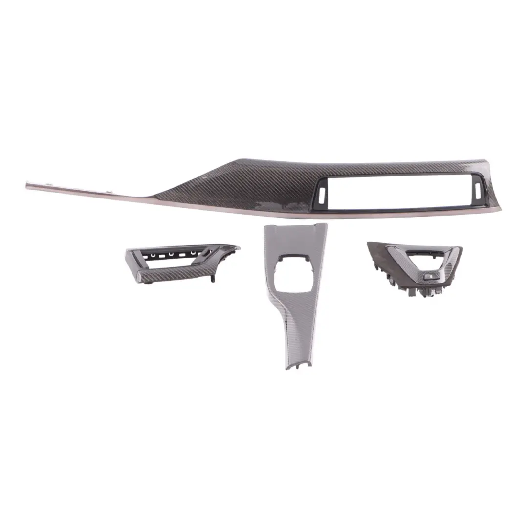 Set BMW F33 LCI F83 M4 Trims Panel Centre Console Air Vent Carbon Fibre Set to Dash with Part number 8046118 Dash Set BMW F33 LCI F83 M4 Trims Panel Centre Console Air Vent Carbon Fibre Set - SKU RHD-8046118 - Part number 8046118